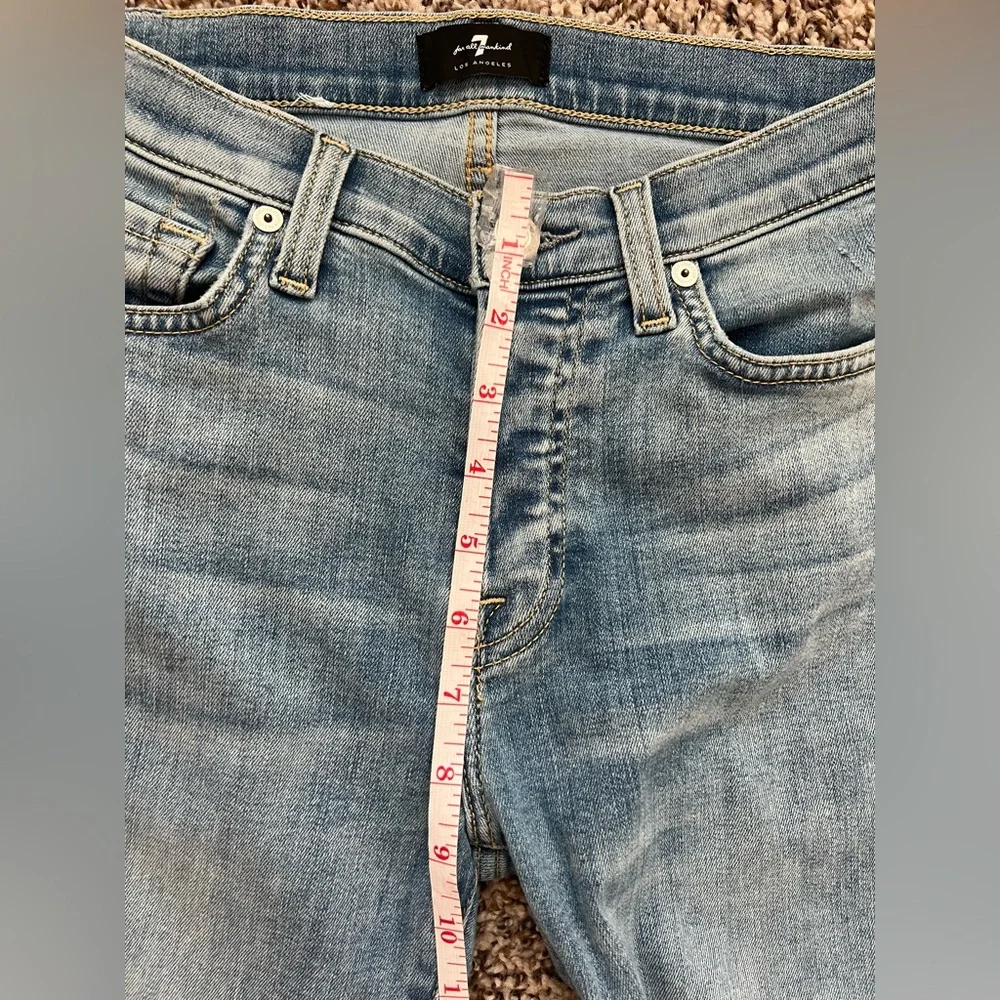 7 For All Mankind Skinny Jeans Women Size 23‎ Light Blue Denim (0647) - Picture 12 of 15